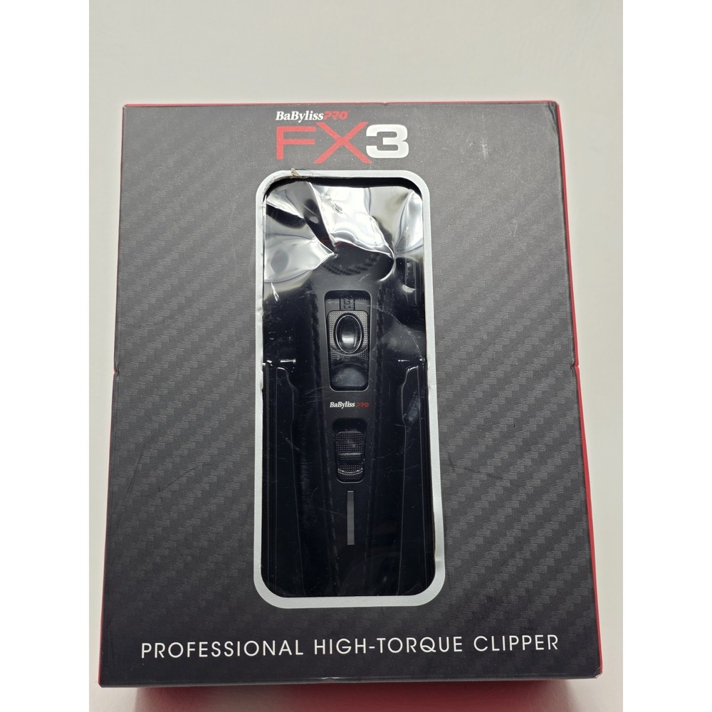 BaBylissPRO FX3 Professional High Torque Clipper Black #FXX3CB New Open Box
